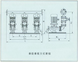 單級單吸立式泵組圖