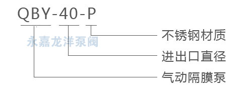 QBY氟塑料氣動(dòng)隔膜泵型號(hào)意義