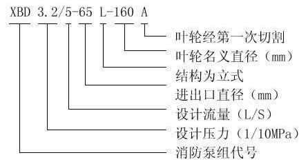 XBD-L立式消防泵型號意義