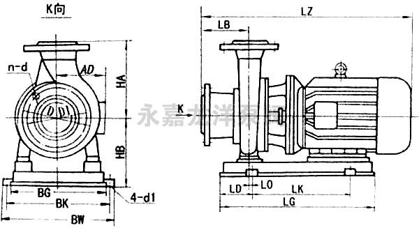 XBD-L立式消防泵結構示意圖